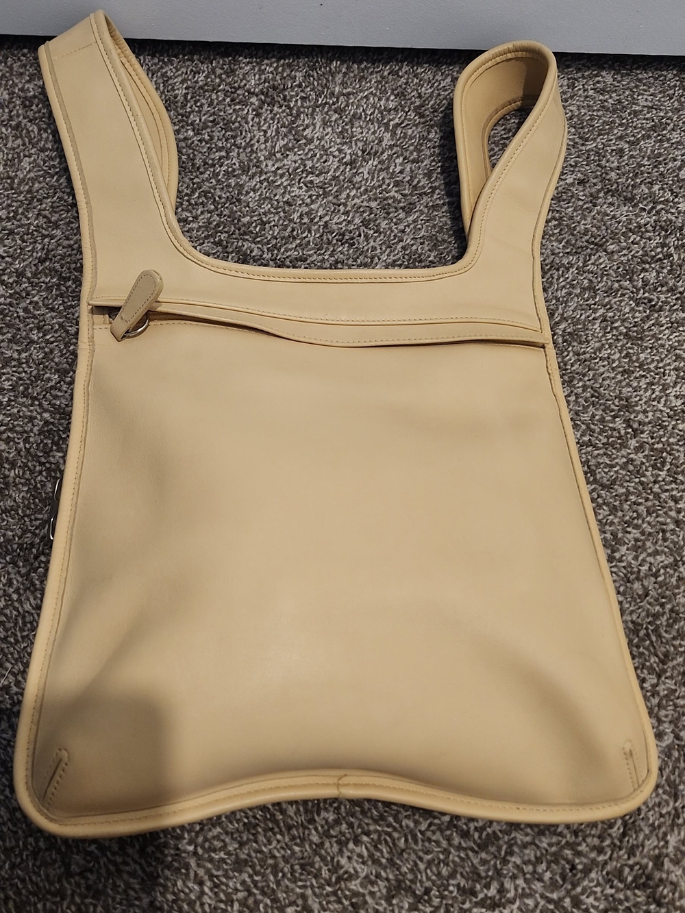 Vintage Coach Cream Leather Backpack Bag